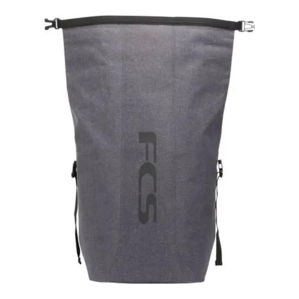 FCS Dry-Wet Rucksack in grau ausgerollt von vorne
