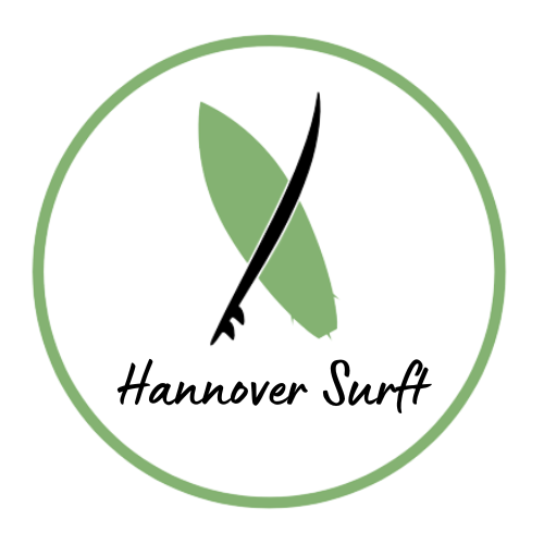Hannoversurft Surfcommunity Logo in grün schwarz