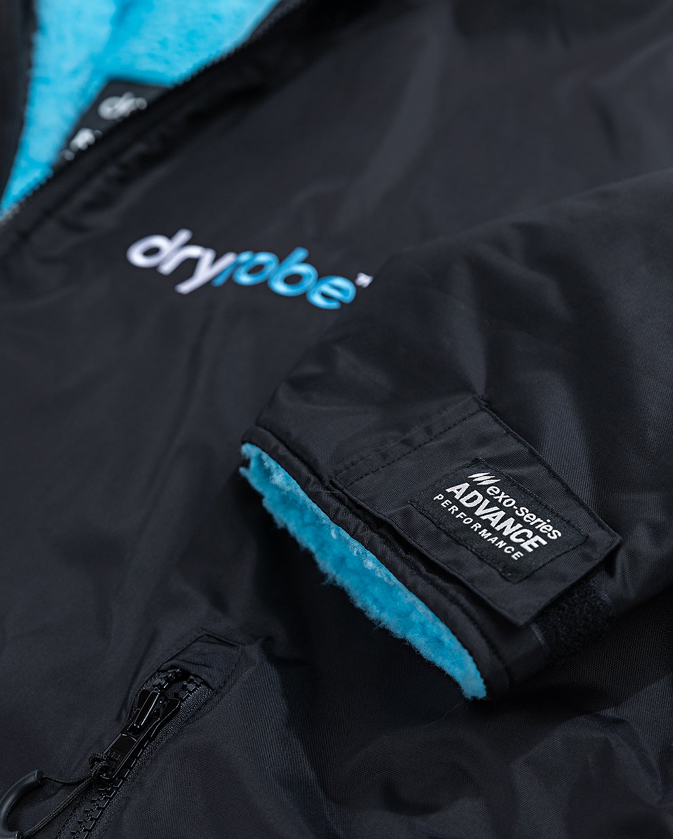 Dryrobe Long Sleeve Schwarz Blau