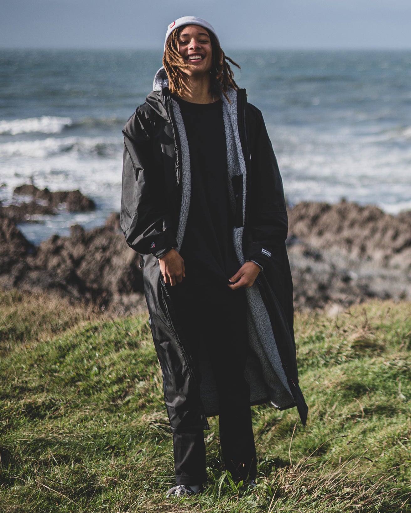 Dryrobe Long Sleeve Schwarz Grau