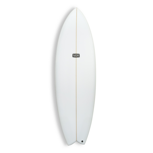 Unterseite des River Surfboards Fish n' Schlitz von NOA Surfboard