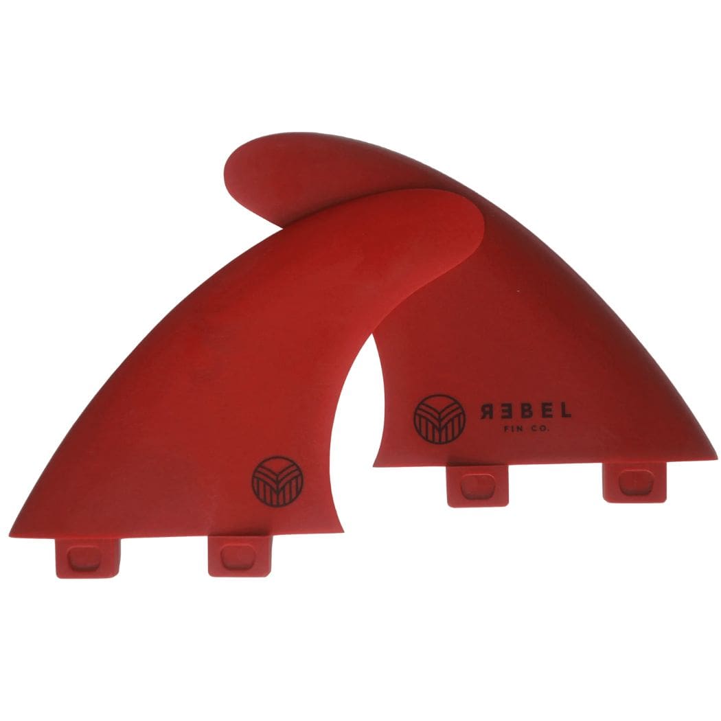 Rebel Fin Seitenfinnen Set in rot von der Seite