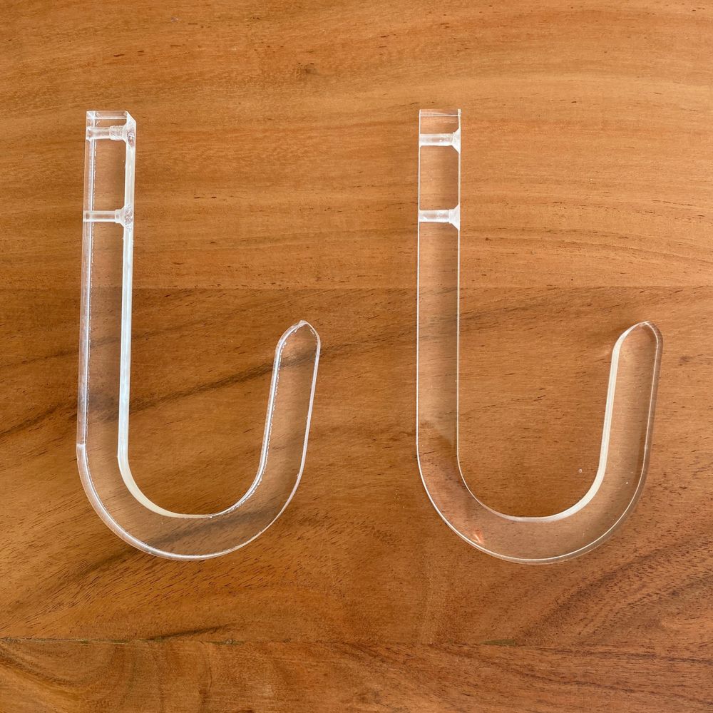 Surfboard Wandhalterung durchsichtig