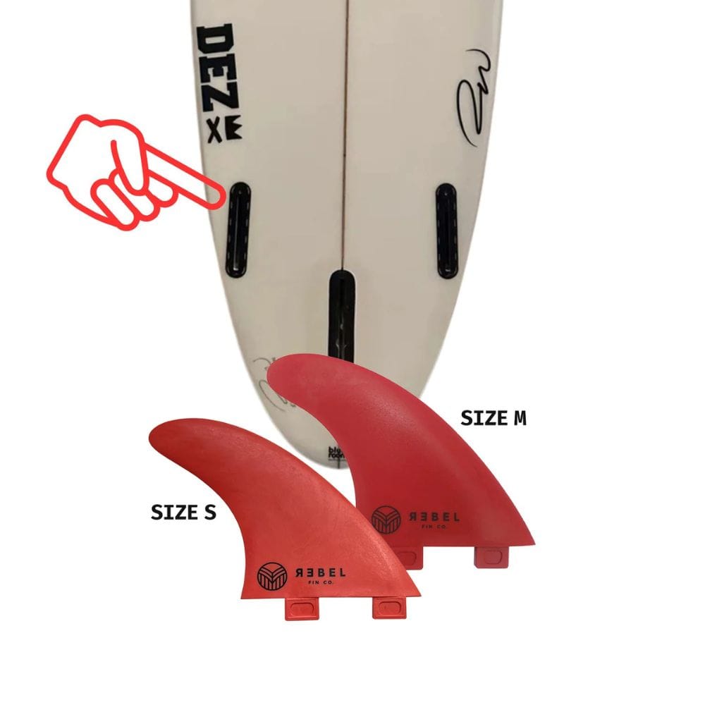 Rebel Fin - Twin Set FCS I - Glasfaser rot – Rapid Surf Shop