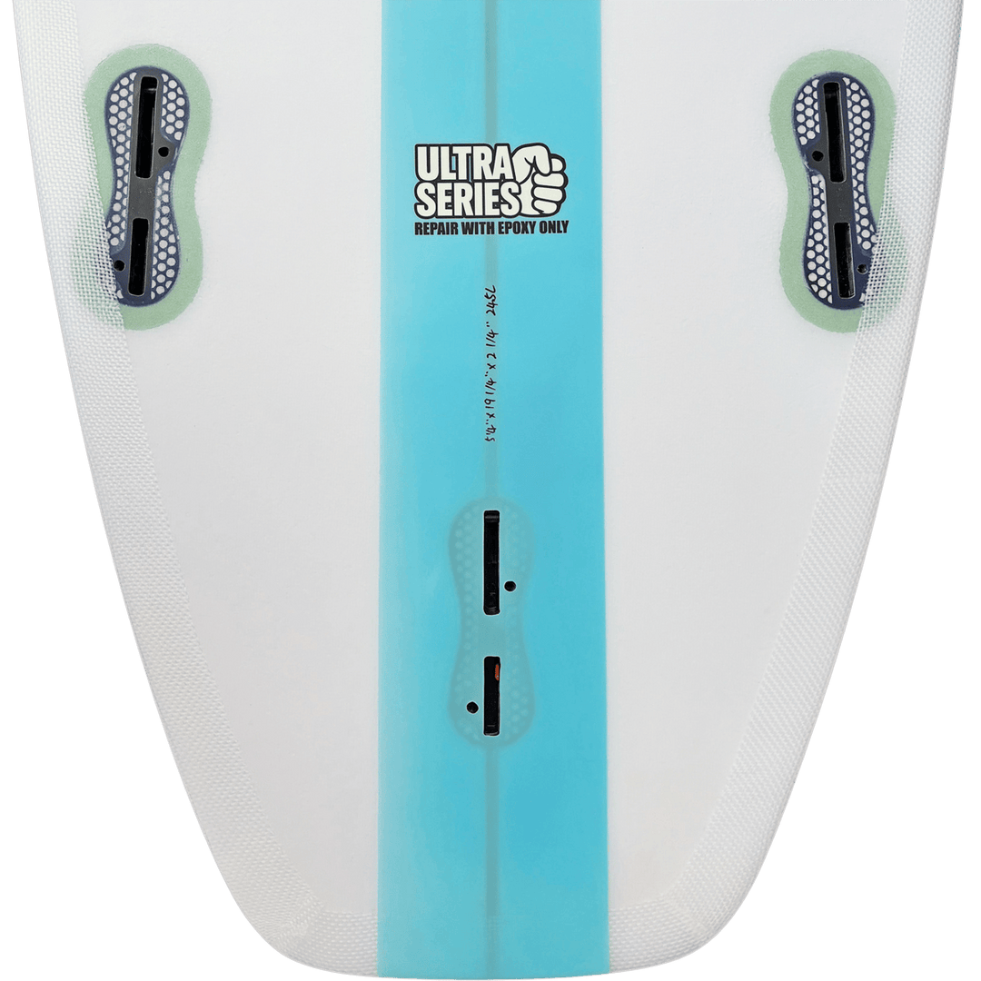 Nahaufnahme des Buster-Surfboards C-Type 5&