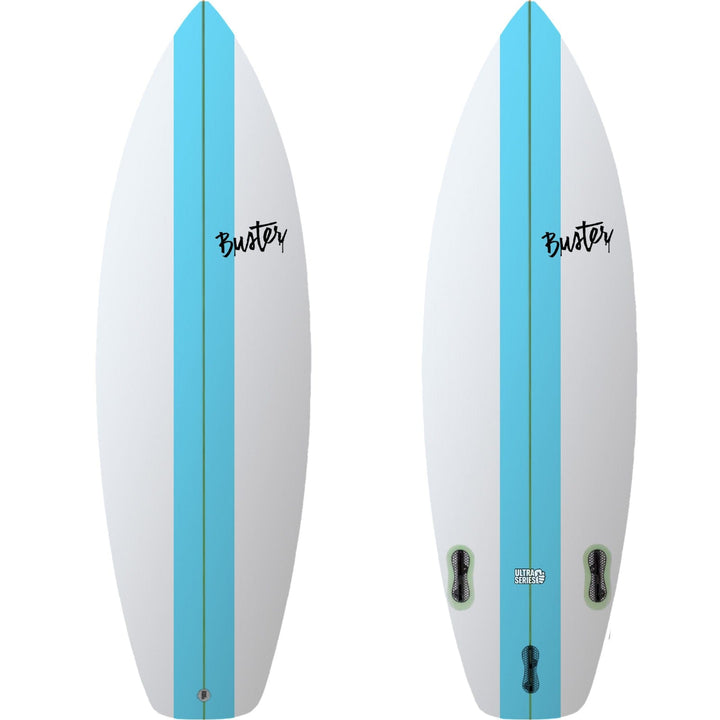 Zwei Ansichten des Buster-Surfboards C2-Type 5&